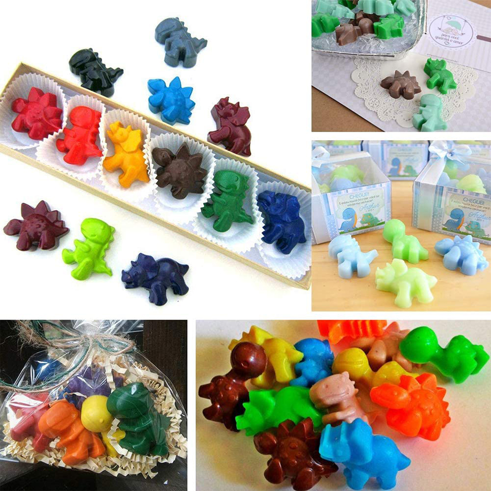 Dinosaur Molds Silicone Candy Molds Gummy Chocolate Tray for Hard Candy,  Fondant, Gummy, Jello, Ice Cube, Resin With dropper,4 pcs 